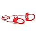 Bluetooth Sport Headphones with Mic offered by PHI Sports & Outdoors. High Definition Sound with Bass, Noise Cancelling, IPX7 Waterproof, Secure Fit, & 6-8 Hrs Playtime. Carrying Case Included(Red)