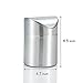 K-Steel Stainless Steel Trash Can Mini Wastebasket Wave Cover Countertop Small Trash Can Kitchen Desktop