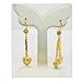 Heart Dangle Drop 18k 22k 24k Thai Baht Yellow Gold Plated Filled Earrings Jewelry