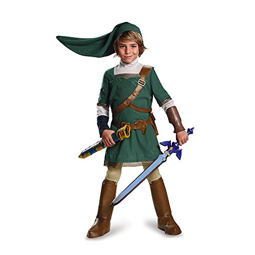 Link Prestige Legend of Zelda Nintendo Costume, Medium/7-8