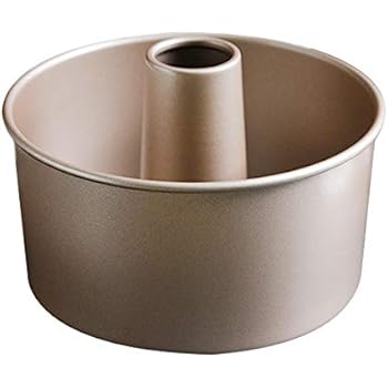 Bakerdream Angel Food Pan Tube Cake Pan with Removable Loose Bottom Nonstick Bakeware Angel Food Cake Pan, 6 inch