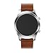 Pinhen 22mm Quick Release Watch Bands, Leather Replacement Strap for Gear S3,Pebble Time,Moto 360 46mm,LG G Watch,Huawei Watch 2 Classic,Ticwatch Pro (Leather Brown)