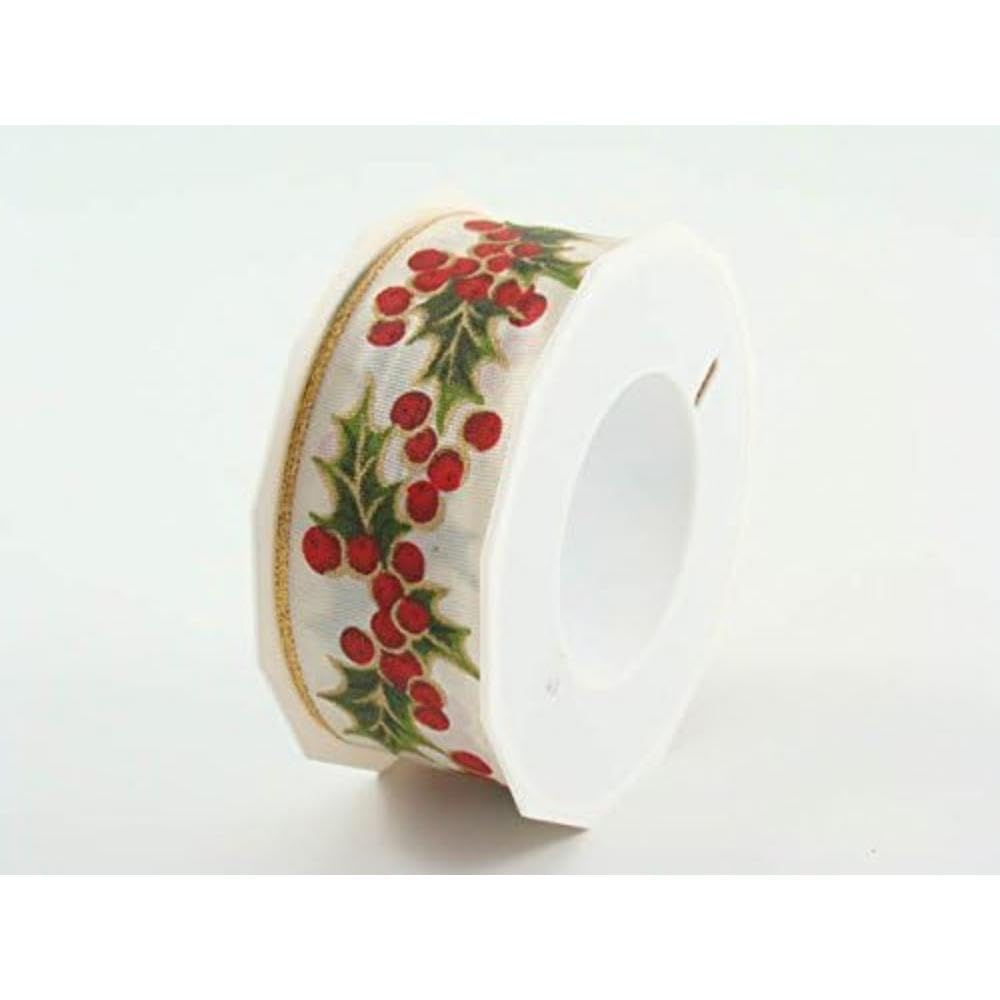 PRÄSENT - Bristol Wired & Printed Ribbon Multi-Colour 20-m-Roll 40 mm width