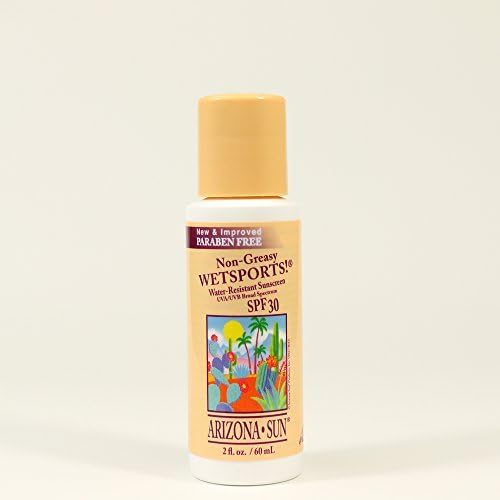 Arizona Sun Wetsports Water Resistant Sunscreen SPF 15 - 2 oz -Total Sun Protection Lotion - Natural Sunblock Cream - Face and Body Sun Screen - Sun Block by Arizona Sun