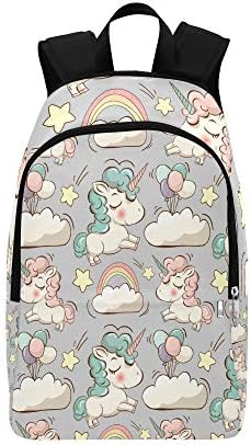 IIAKXNB Pattern Cute Unicorns Clouds Ori Casual Daypack Travel Bag College School Backpack Mens Women