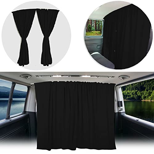 BREMER SITZBEZUEGE Partition Drivers Cab Sun Protection Drivers Cab Curtains Compatible with Renault Trafic 3 from 2014 Black Camping Motorhome Accessories