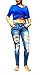 Jack David /Rue21 Juniors Womens Blue Denim Jeans Destroy Skinny Ripd Distressed Pants (9, Jack David ER-101-BLUE Jean)