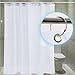 Shower Curtain, XIXOV Premium [Waffle Weave] Fabric Shower Curtain Liner Set for Bathroom- 72x72 Inch- Mildew Resistant/ Antibacterial/ Odorless/ Waterproof- White