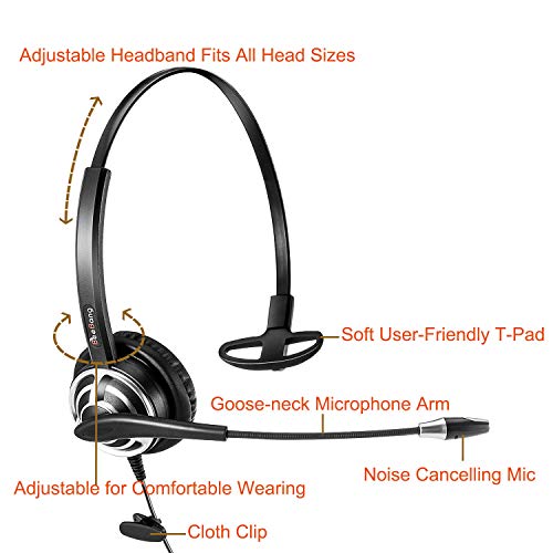 Beebang USB Headset with Noise Cancelling Microphone PC Headphone with