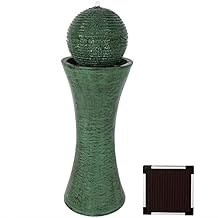 Fuente de Agua al Aire Libre Solar de la Demanda del Resorte de la Fuente del Desierto de Sunnydaze 30 Pulgadas de Alto