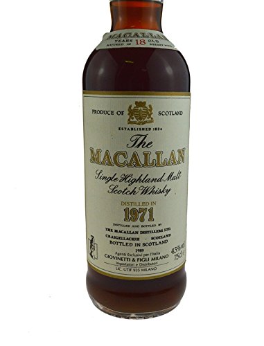 Rarität: The Macallan Whisky 0,7l Jahrgang 1971-18 Jahre alt - abgefüllt 1989 – Bild 4