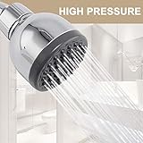 Neady High Pressure shower head High Flow 3 Inch Shower head for Low Water Pressure,Wall Mount, Chrome