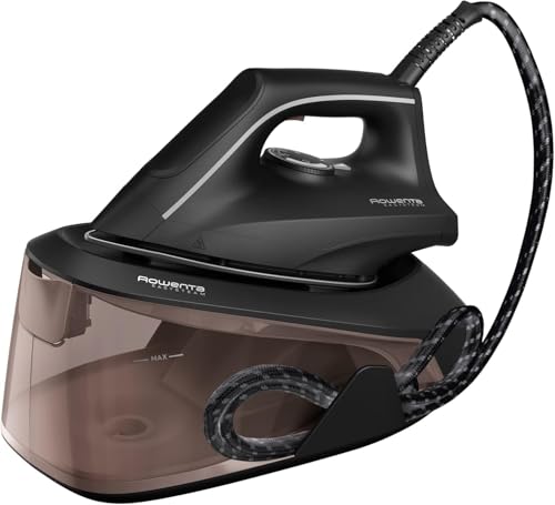 Easy Steam - Centro de planchado de 2400 W, Alta presión 5,4 bares, Golpe de vapor de 210 g/min, Vapor continuo de 110 g/min, Suela Airglide con depósito de 1,4 L y Modo Eco, VR5120