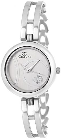 Gesture Silver Butterfly Bracelet Women & Girls Watch -105-Silver