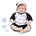 OtardDolls Lifelike Reborn Dolls,Realistic Sleeping Baby boy with Panda Clothes Soft Vinyl Newborn Doll Children Gifts