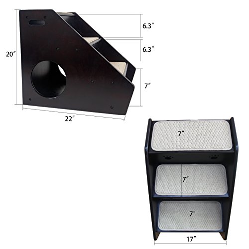 Petsfit Wooden 3 Step Pet Stairs