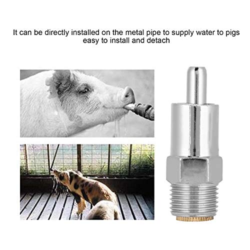 Geflügeltränke, 10 Stück/Set Edelstahl Schwein Automatische Tränke Geflügel Rundmund Nippel Trinker für Nagetiere… – Bild 6