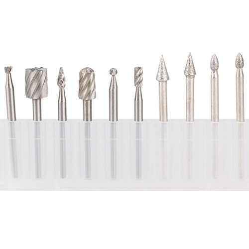 image for SPTA 6 HSS Router Bit & 12Pc Ball Diamond Burr & 4 Diamond Burr 1/8