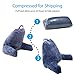FavFactory Reading Pillow Arms & Pockets Sitting Up in Bed - Bedrest Chair Pillow Removable Cover & Shredded Memory Foam Back Support When Lounging (Navy Blue, Large)