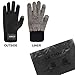 LETHMIK Mens Non-Slip Winter Gloves,Touchscreen Thick Knit Texting Gloves with Warm Wool Lining Black