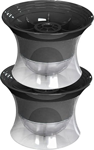 Ice Ball Maker Sphere Mold – Set of 2 Round Shapes Silicone Large Ice Cube Balls 2.5 inch – Great for Parties Whiskey and all Cold Beverages Premium Bar Accecsory - Chuzy Chef