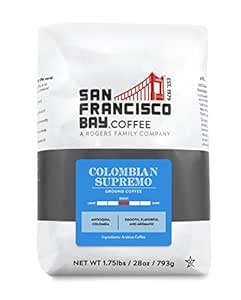 SAN FRANCISCO BAY Coffee Colombian Supremo Ground Medium Roast, 28 Oz