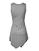 MBJ WT671 Womens Handkerchief Hem Tank Tunic Top L HEATHER_GRAY