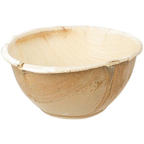 Leaf & Fiber 25 Count Round Palm Leaf Bowl, 5