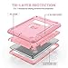 New iPad 9.7 inch 2017 Case, MAKEIT CASE Hybrid Heavy Duty Kickstand Shockproof Protective Case Cover with Stylus for 2017 Released New iPad 9.7 inch (Rose Gold)
