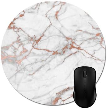 Mousepads Pink Rose Gold Powder Gold White Gray Marble Mouse Mat