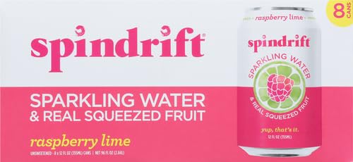 SPINDRIFT, SPARKLING WATER, RASPBERRY, 12 OZ (PACK OF 8)