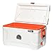 Igloo Super Tough STX Cooler, White/Orange, 54-Quart