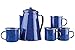 Stansport Enamel 8 Cup Percolator Coffee Pot with 4 Mug Set