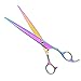 LILYS PET Professional PET DOG Grooming Coated Titanium scissors suit Cutting&Curved&Thinning shears (8.0 inches, Rainbow)…