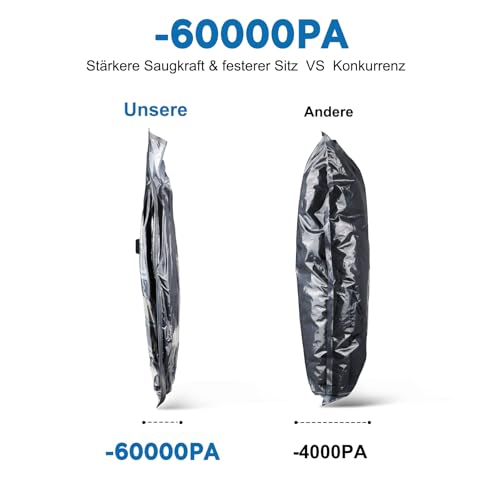 Travel Vacuum Bags for Clothes with Wireless Electric 60000Pa Pump, Pack of 15 Vacuum Storage Bags in 3 Sizes (40 x 50/40 x 60/50 x 60 cm), Save 80% Space for Travel Luggage and Storage