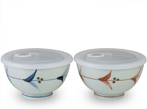 KamaKama Japanese Pair Bowl Food storage Container with Lid plastic Cover Porcelain/Size(cm) dia.13.5x8/ka115818