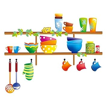 ALLDOLWEGE Elegante color de dibujos animados en la pared Armarios ...