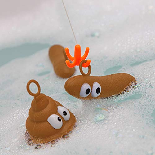 KreativeKraft Pick Up A Poo Multiplayer Game for Outdoors Indoors Bath Games for Kids with Fishing Rods and Poop Floaters Party Game