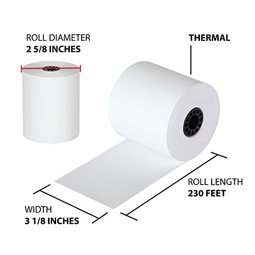FHS Retail Thermal Cash Register POS Paper Rolls 3 1/8" x 230' MADE IN