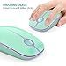 Jelly Comb 2.4G Slim Wireless Mouse with Nano Receiver, Less Noise, Portable Mobile Optical Mice for Notebook, PC, Laptop, Computer, MacBook MS001 (Green and Purple)