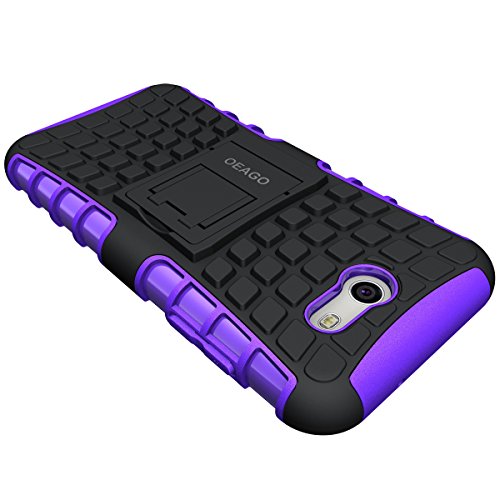 For Samsung Galaxy J3 Emerge Case, J3 Prime / J3 Mission / J3 Eclipse / J3 2017 / J3 Luna Pro / Sol 2 / Amp Prime 2 / Express Prime 2 Case, OEAGO Tough Rugged Dual Layer Case with Kickstand (Purple) - Thumbnail 5
