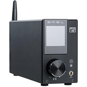SMSL AD18 HIFI Audio Stereo Amplifier with Bluetooth 4.2 Supports Apt-X,USB DSP Full Digital Power Amplifier 2.1 for Speaker,Small 80Wx2 Class D Amplifier with Subwoofer Output