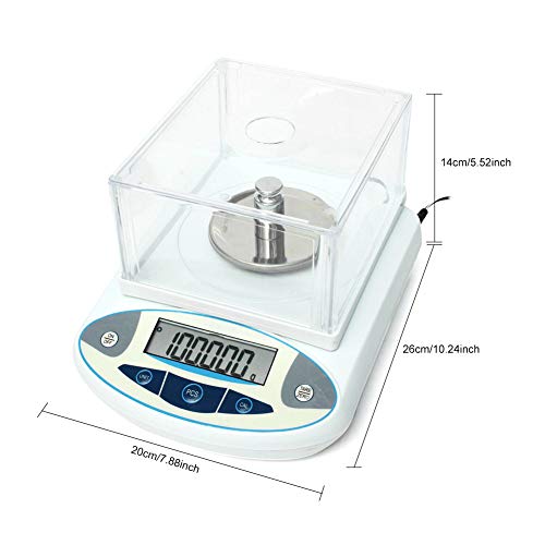 Milligram Lab Scientific Analytical Balance Scale Gram High Precision Electronic Weighs Scales Digital LCD Jewelry Counting Scale Scientific Instrument for Laboratory Pharmacy Chemical(500g/0.001g) - Thumbnail 6
