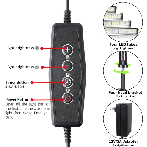 GHodec Grow Light with Stand,252 LED 150W Floor Plant Light for Indoor