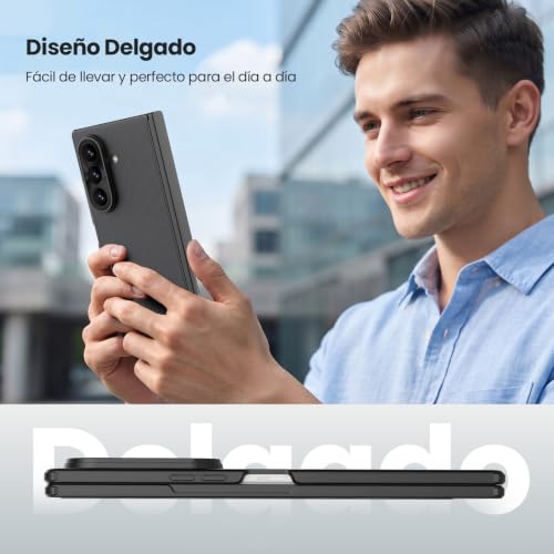 Nillkin Frosted Shield Magnética Funda para Samsung Galaxy Z Fold 8 Ultra, con protección para bisagra,Funda Protectora Delgada para Galaxy Z Fold 8 Ultra (Negro)