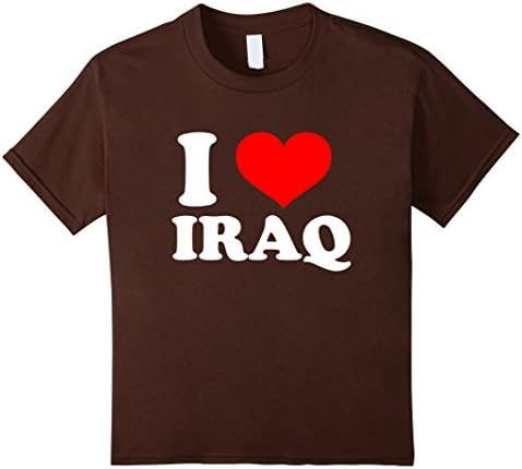 Kids I Love Iraq  Tshirt 6 Brown