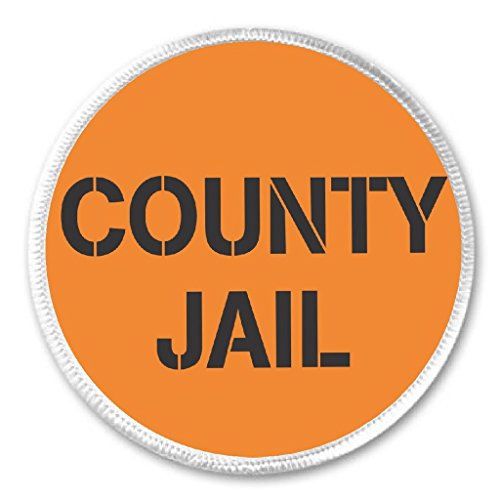 County Jail (orange/black) 3" Sew On Patch