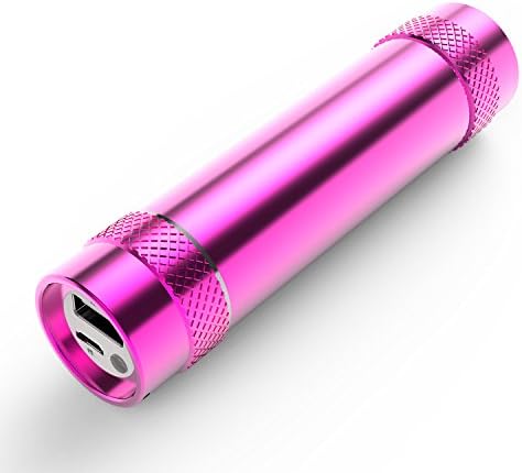 Conlin Mini Power 02 5000mAh Lipstick-Sized Portable Charger,One of the Most Compact Power Bank Usb Phone External Battery Pack For Samsung Galaxy S8 S7 S6 plus Edge Note 5 4 LG G6 Android -Pink