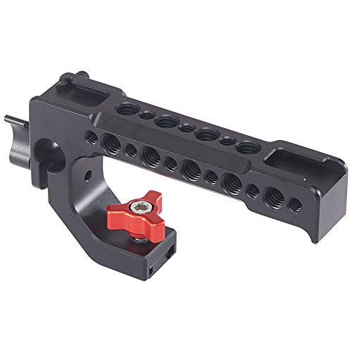 Poyinco Camera Top Handle Grip Cold Shoe Hot Shoe with Anti-Off Designed Adapter+15mm Rod Clamp - Thumbnail 5