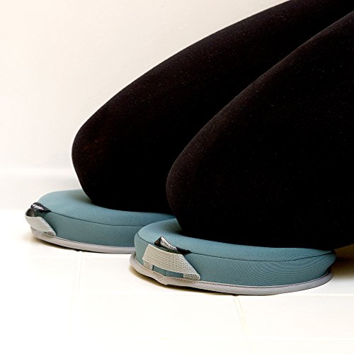 Bath Kneelers for Comfortable Baby Bath Tub Time - Two Separate Knee Pads With EVA Foam Cushions Padded Bath Kneeler - Ah Goo Baby SoftSpotz - Non-Slip, Quick-Dry and Machine Washable - (Blue/Sky) - Thumbnail 2